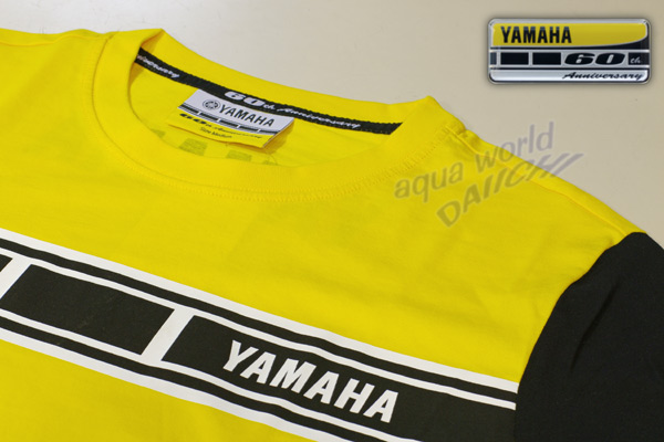 ロングtシャツ イエロー ストロボライン ヤマハ60周年記念アパレル