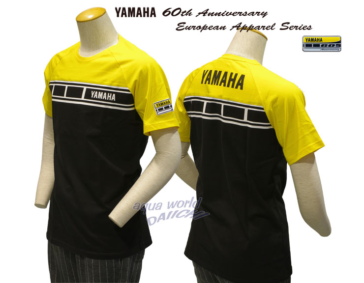 tシャツ イエロー ブラック ストロボライン ヤマハ60周年記念アパレル