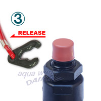 船外機キルスイッチ ランヤード引抜状態