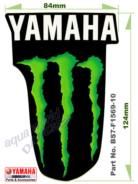 モンスターエナジー Monster Energy ロゴステッカー ブルー ヤマハ純正