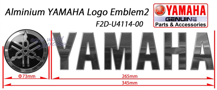 ヤマハ フルロゴ 音叉マーク yamaha抜き文字 大型立体エンブレム f2d u4114 00