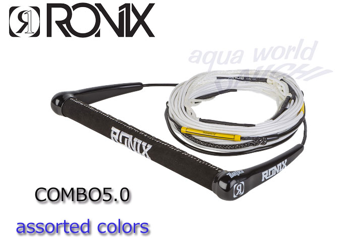 スタイリッシュシンプル Ronix コンボ 5.0 ハイドグリップ ウェイクボードハンドル 直径1.15インチ 80フィートR6ロープ付き イエロー並行輸入 